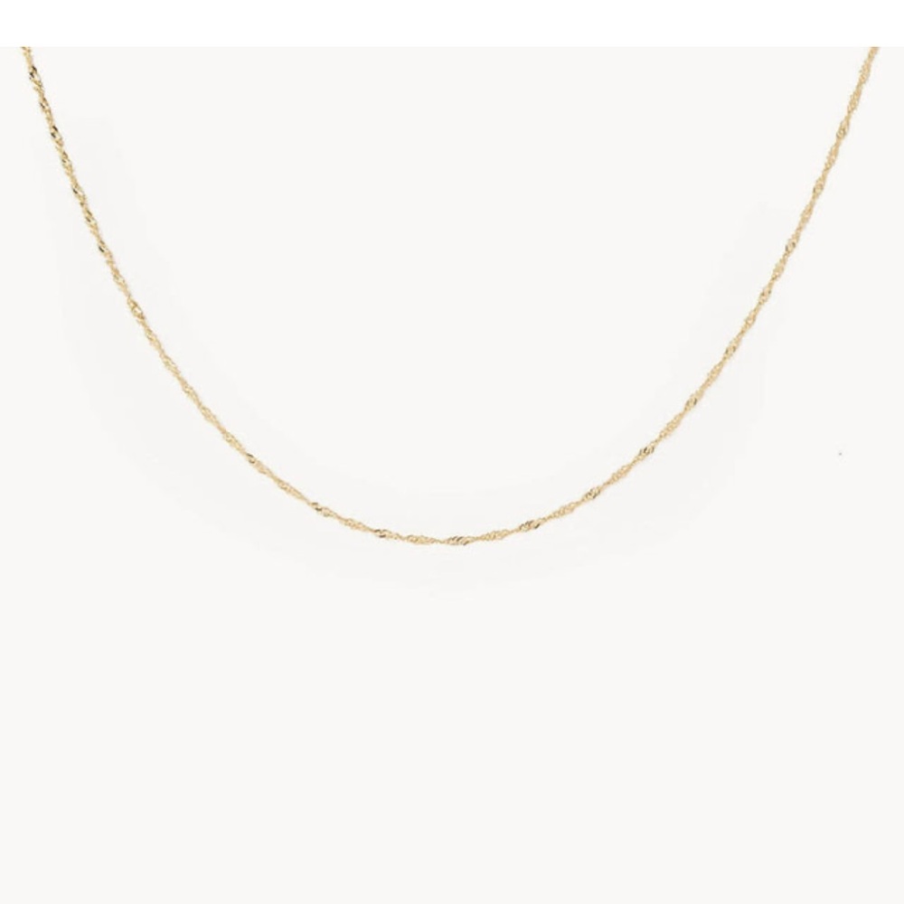 Bluboho Twisted Chain Necklace 10k Gold